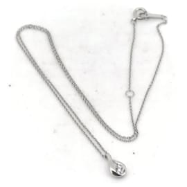 Autre Marque-4℃ Diamond Necklace Pt850 Platinum-Black