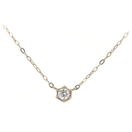 Autre Marque-4℃ Diamond Necklace K18PG Pink Gold-Black