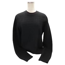 Hermès-Hermes H Pattern Wool Sweater Black-Black