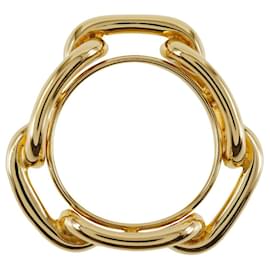 Hermès-Anneau de foulard plaqué or Hermes-Doré