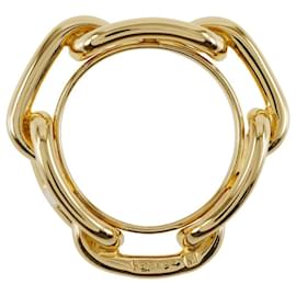 Hermès-Anneau de foulard plaqué or Hermes-Doré