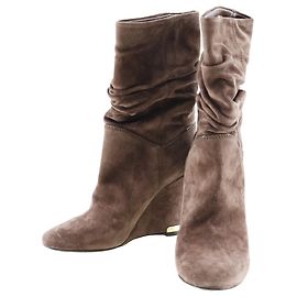 Bottines en daim Louis Vuitton Marron