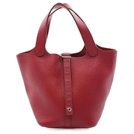 Hermès Hermes Picotin Lock PM Ruby Handbag Red