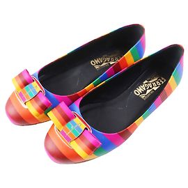 Salvatore Ferragamo VARINAR Round Toe Flats Calf Leather Other
