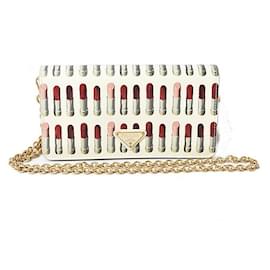Prada-Prada Saffiano Chain Wallet 1DH044-White