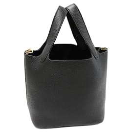 Hermès-Hermes Picotin Lock PM 22 Tote Bag-Black