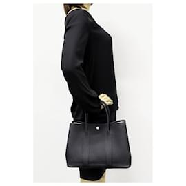 Hermès-Hermes Garden Party 30 TPM Negonda Tote Bag-Black