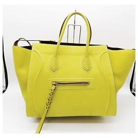 Céline Celine Leather Phantom Tote Bag Yellow