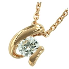 Autre Marque Jewelry Maki K18PG Diamond Necklace 0.25ct Golden