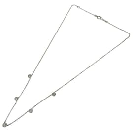 Autre Marque-Pt850 Diamond Necklace 5P 0.45ct-Other