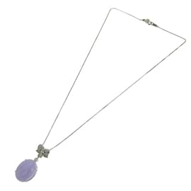 Autre Marque-Lavender Jade Necklace K18WG 16.95ct-White