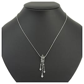 Autre Marque-K18WG/Pt900 Diamond Necklace 1.05ct-White
