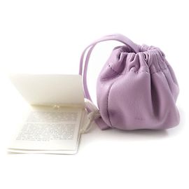 Jil Sander Leather Ripple Pouch Lavander Purple