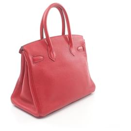 Hermès-Sac à main Hermes Birkin 30 Rouge-Rouge