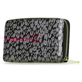 Louis Vuitton-Louis Vuitton Leopard Patent Zippy Wallet-Purple