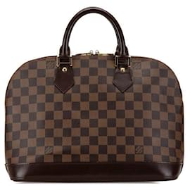 Louis Vuitton-Louis Vuitton Damier Alma PM Handbag Brown-Brown