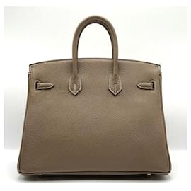Hermès-Sac à main Hermès Birkin 25 en cuir Togo-Beige