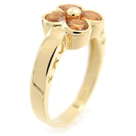 Autre Marque-Ponte Vecchio Citrine Flower Ring K18YG-Golden