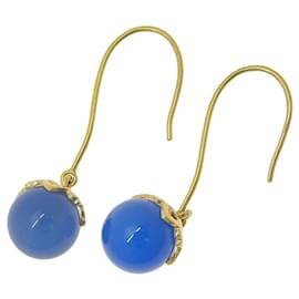 Autre Marque-K18YG Chalcedony Earrings Yellow Gold-Golden