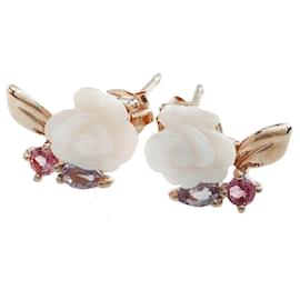 Autre Marque-Samantha Tiara Flower Earrings K18PG Tanzanite-Golden
