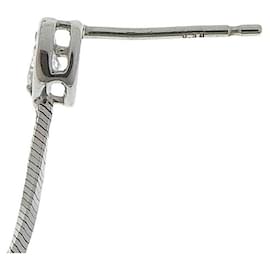 Autre Marque-K18WG Diamond 3P Earrings No Brand-White