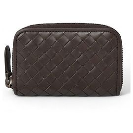 Bottega Veneta Leather Card/Coin Case 114075 Brown