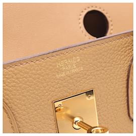Hermès-Sac à main Hermes Birkin 30 Ecru Marron-Marron