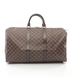 Louis Vuitton-Louis Vuitton Damier Keepall 50 Boston Bag N41427-Brown