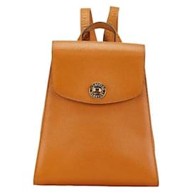Valentino Leather Backpack Beige Beige