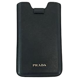 Prada-Prada Black Leather Smartphone Case-Black