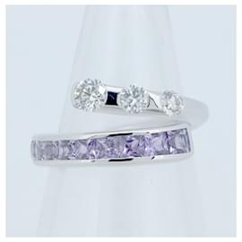 Autre Marque-Pink Sapphire Diamond Ring K18WG 10.5-Pink