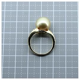 Autre Marque-Aurora Moon Rainbow Pearl Diamond Ring K18YG-Golden