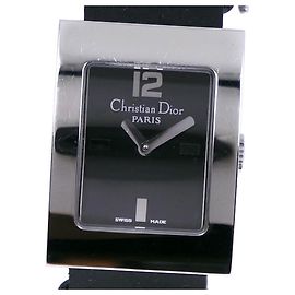 Montre Dior Malice Acier Inoxydable Cuir Quartz Noir