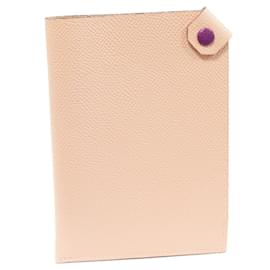 Hermès-Hermes Passport Case Epson Rose Eglantine-Purple