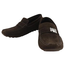 Chaussures de conduite en daim Louis Vuitton FA0043 Marron