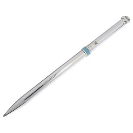 Tiffany & Co Silver 925 T Clip Ballpoint Pen Silvery