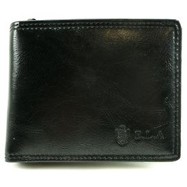 Autre Marque E.L.A Men's Bifold Wallet Synthetic Leather Black Black