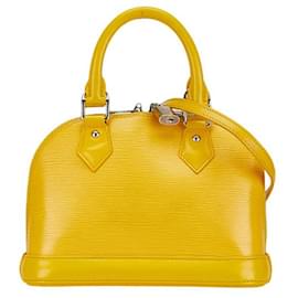 Louis Vuitton-Louis Vuitton Alma BB Leather Handbag M40866-Yellow