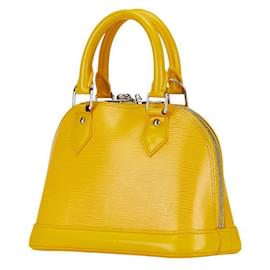 Louis Vuitton-Louis Vuitton Alma BB Leather Handbag M40866-Yellow