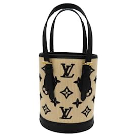 Louis Vuitton-Louis Vuitton Nano Bucket Bag Beige Black-Beige