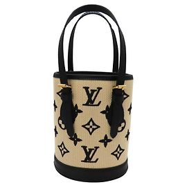 Borsa a secchiello Nano Louis Vuitton Beige Nero Beige