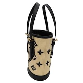 Louis Vuitton-Louis Vuitton Nano Bucket Bag Beige Black-Beige