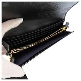 Prada-Prada Saffiano Leather Long Wallet-Black