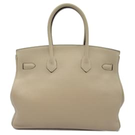 Hermès-Sac à main Birkin 35 en cuir Togo Hermes Trench-Beige