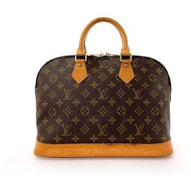Louis Vuitton-Louis Vuitton Alma Monogram Canvas Handbag-Brown