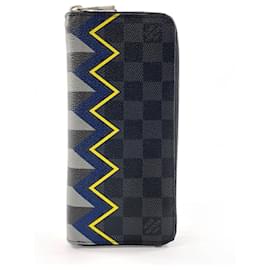 Louis Vuitton-Louis Vuitton Damier Graphite Zippy Wallet Vertical-Black