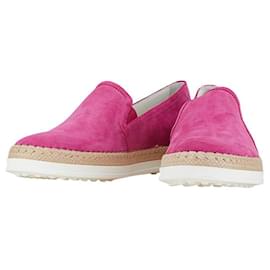 Tod's-Tod's Suede Espadrille Slip-On Shoes-Other