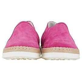 Tod's-Tod's Suede Espadrille Slip-On Shoes-Other