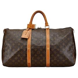 Louis Vuitton-Louis Vuitton Monogram Keepall 50 Travel Bag Brown-Brown
