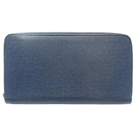 Louis Vuitton-Louis Vuitton Taiga Leather Zippy Organizer Wallet M30515-Blue